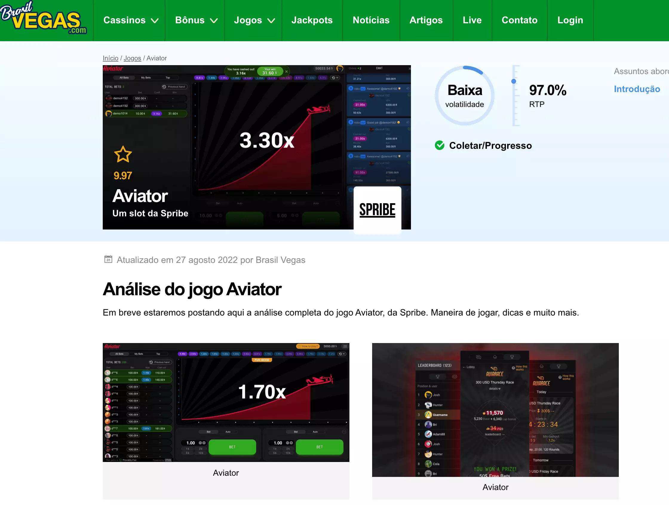 Review do Aviator da Spribe: Uma Nova Forma de Jogar Cassino Online no Brasil